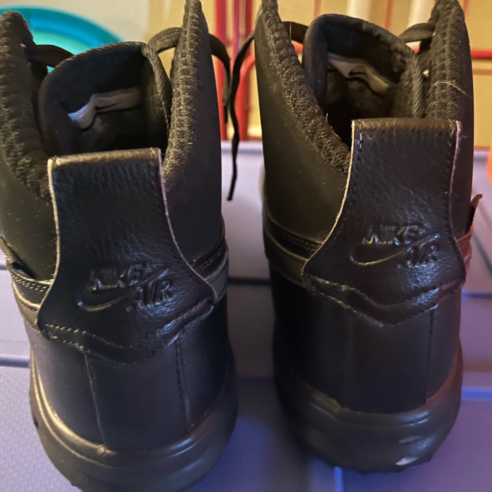 Nike Black Air Force High Tops Size 5.6 Men